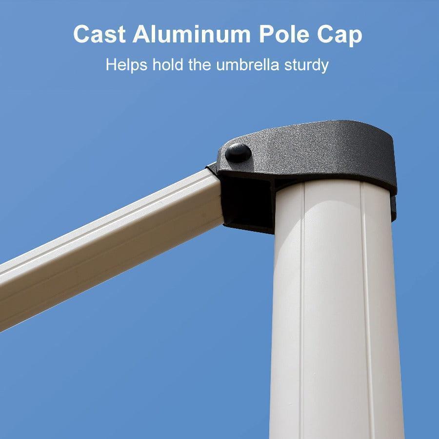 PURPLE LEAF Round Solar Lighted Cantilever Umbrella Outside Patio Umbrella with Lights - Image 184