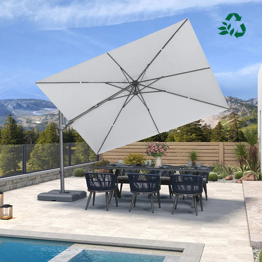 PURPLE LEAF UV Resistant Left-right Tilting Patio Umbrella Swivel Outdoor Umbrella - Image 4