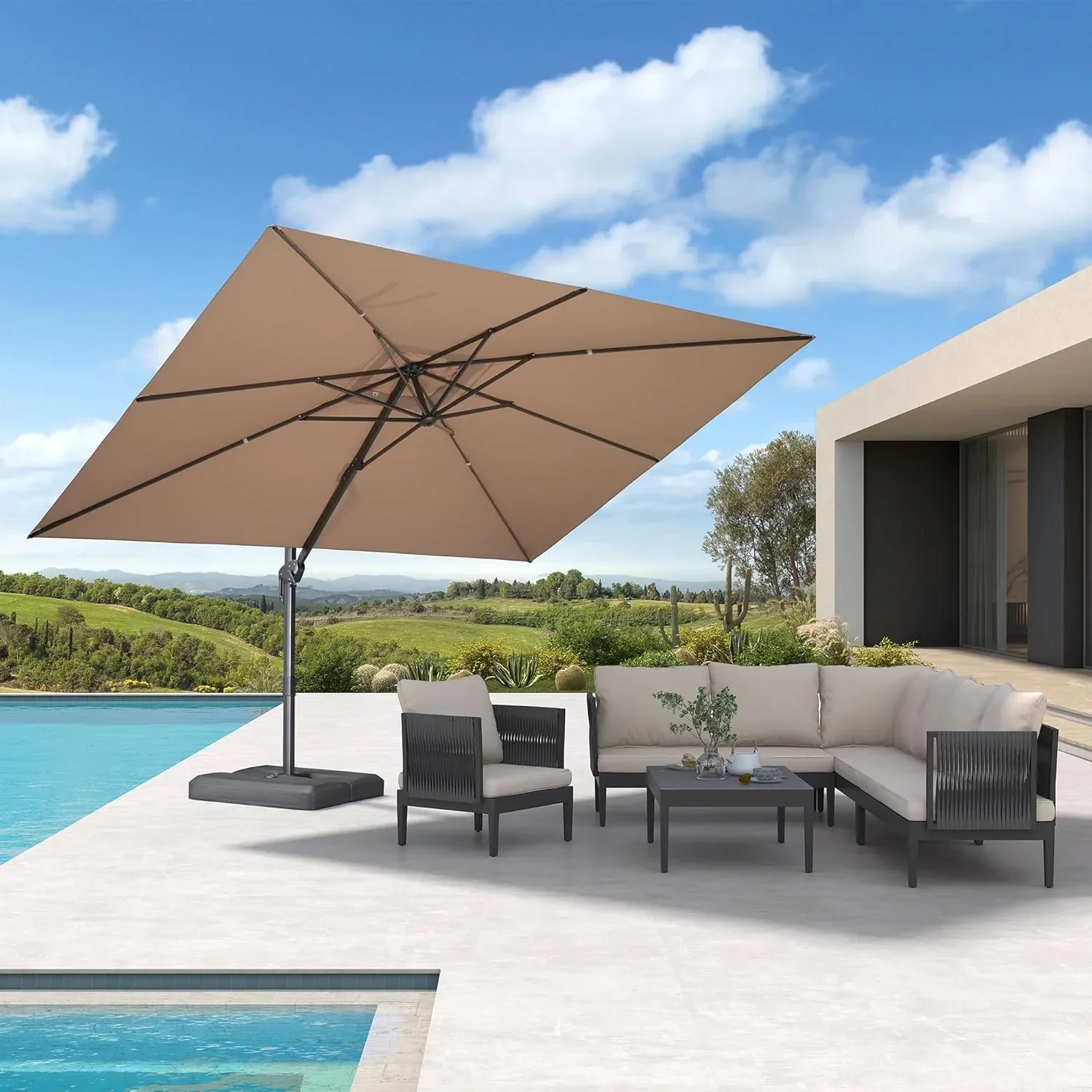 PURPLE LEAF UV Resistant Affordable Patio Outdoor Umbrella with Recycled Fabric - Image 100