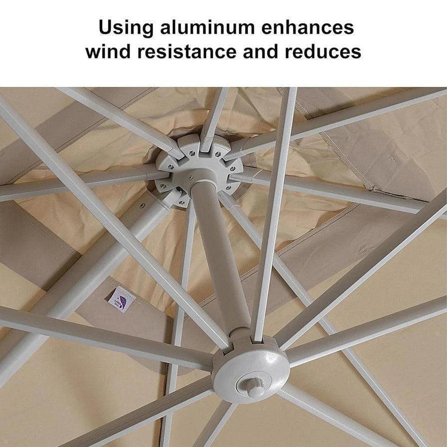 PURPLE LEAF Outdoor Patio Umbrella with Base, Best White Cantilever Umbrellas - Image 10