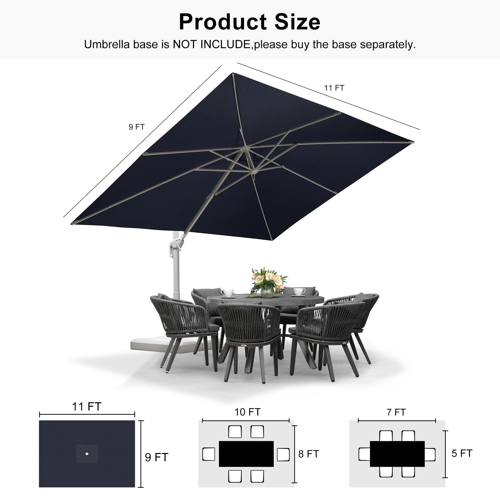 PURPLE LEAF White Outdoor Patio Umbrella Economical Large Patio Umbrellas - Image 210