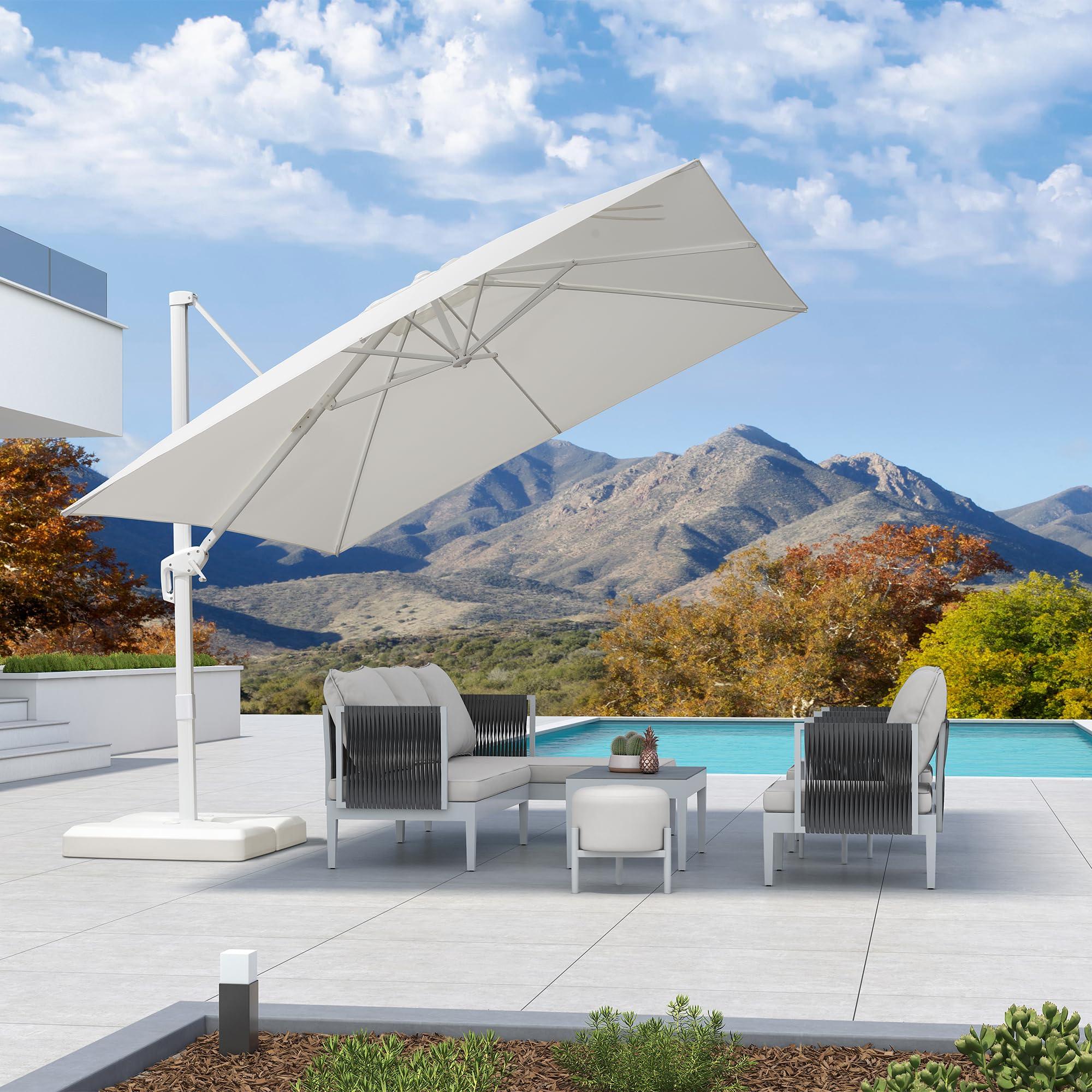 PURPLE LEAF White Outdoor Patio Umbrella Economical Large Patio Umbrellas - Image 56