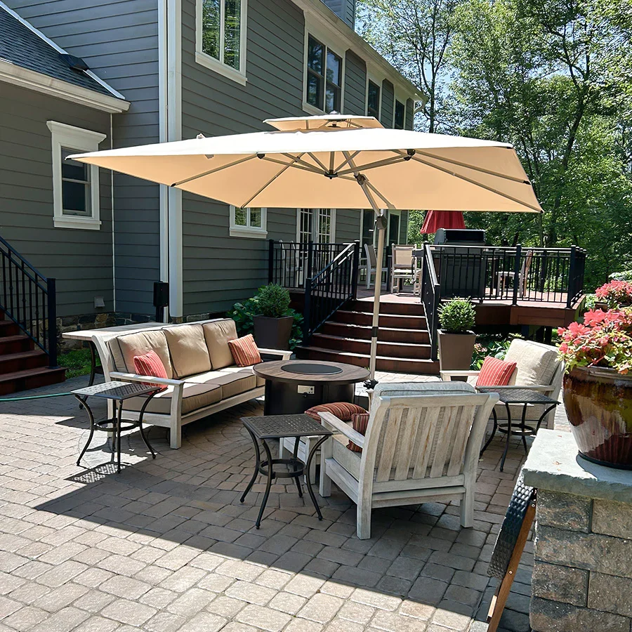 PURPLE LEAF Large Rectangular Porch Umbrella Outside Cantilever Patio Yard Umbrella - Image 195