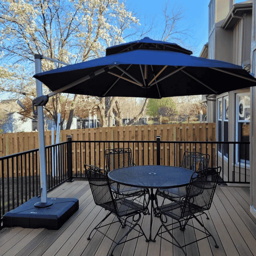 PURPLE LEAF Round Cantilever Patio Umbrella Heavy Duty Umbrella for Porch Garden Pool - Image 171