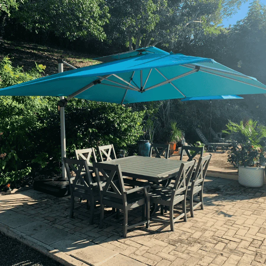 PURPLE LEAF Outdoor Windproof Umbrella, Square Cantilever Umbrella Outside Patio - Image 179